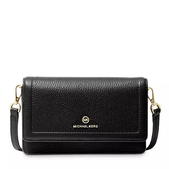 Michael Kors Jet Set Charm Small Phone Leather Crossbody Black AUTHENTIC NWT - Picture 9 of 11